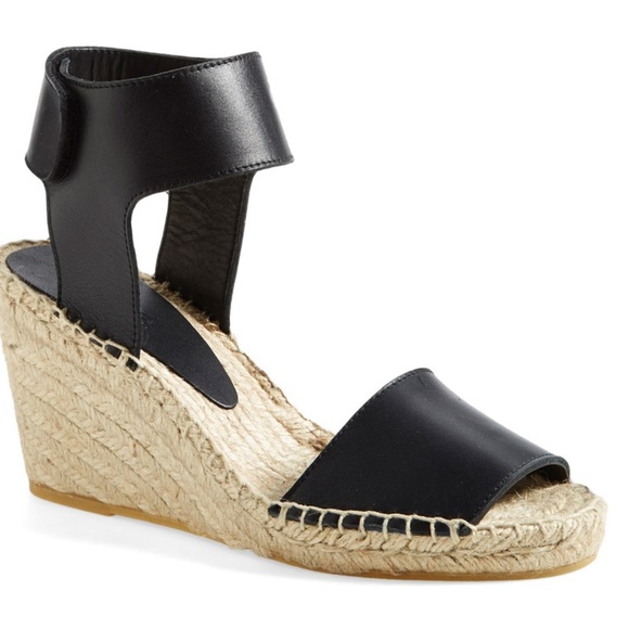 Vince Shoes - Vince Sophie Leather Wedge Espadrille Sandal